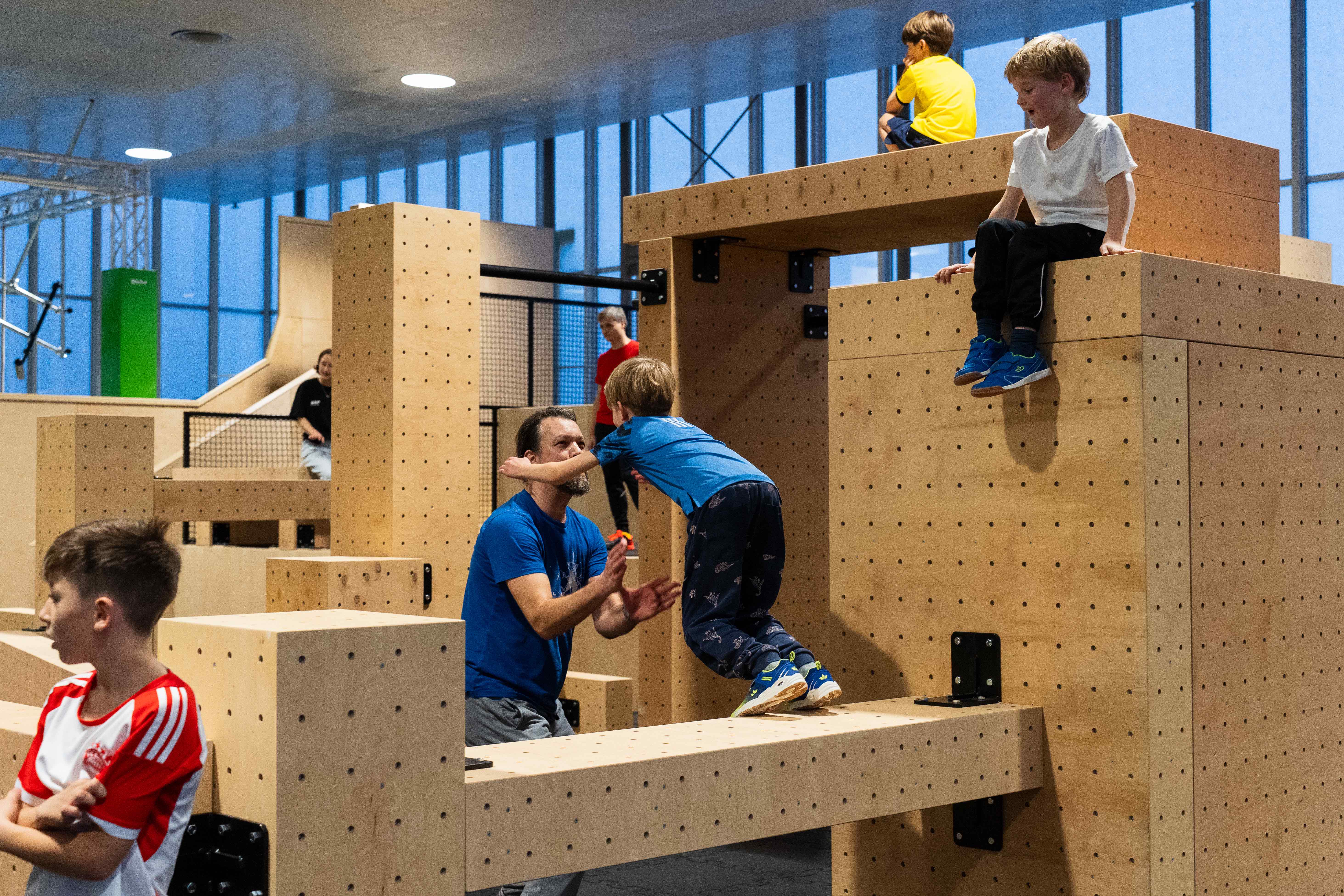 Ninja und Parkour Action im MAP